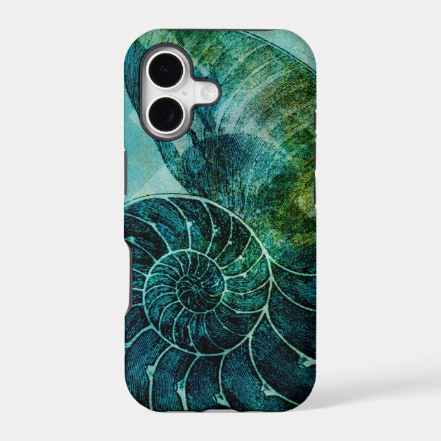 Spiral Turquoise Conch Shell (Back)