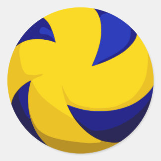Spiral Volleyball Stickers (Smooth)