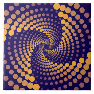 Spiral Vortex pattern Ceramic Tile