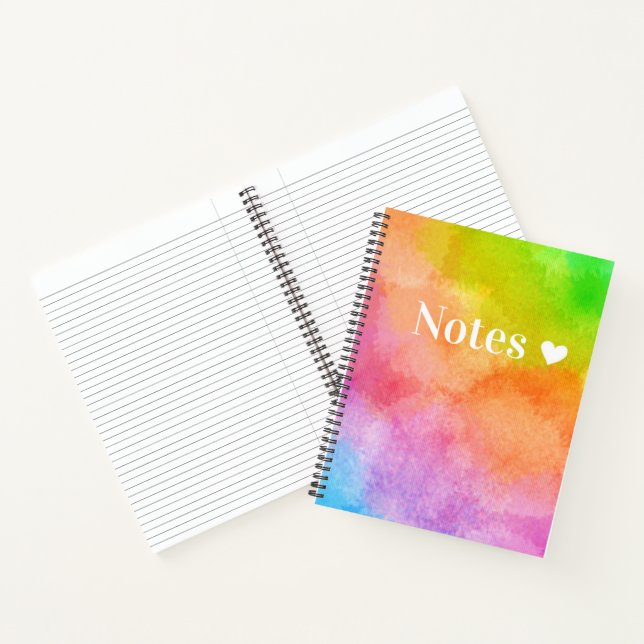 Spiral water colour tie dye Notebook (Inside)