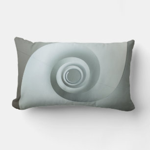 Spiral white and grey illustration lumbar cushion