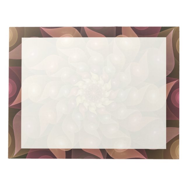 Spiral Wings, Modern Abstract Colourful Fractal Ar Notepad (Front)