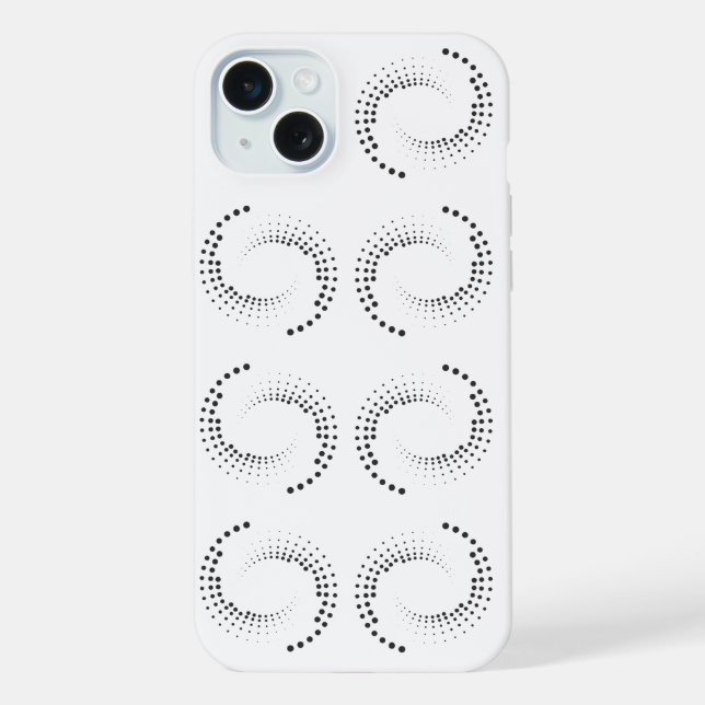 Spiral with black circles -  iPhone case (Back)