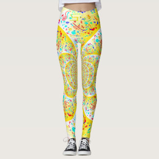 Spiral Yellow Leggings