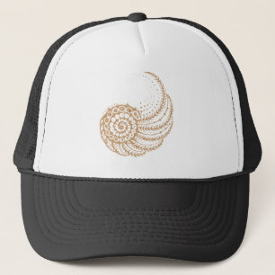 spiral yellow trucker hat