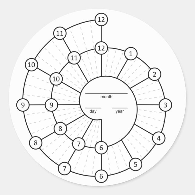 Spiraldex Classic Round Sticker (Front)