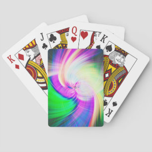 SPIRALFLUO - Psychedelic Colourful Modern Fractal Playing Cards