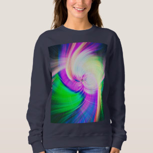SPIRALFLUO - Psychedelic Colourful Modern Fractal Sweatshirt