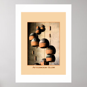 Spiralled Clay Wind Chimes Still Life 20 X 28 Poster