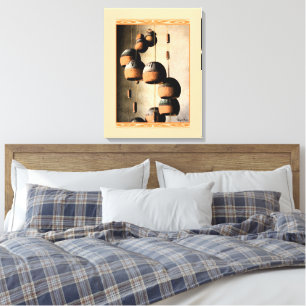 Spiralled Clay Wind Chimes Still Life Canvas Print