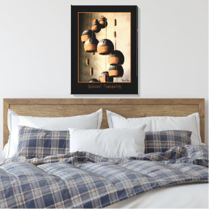 Spiralled Clay Wind Chimes Still Life Canvas Print