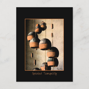Spiralled Clay Wind Chimes Still Life Hello Postcard