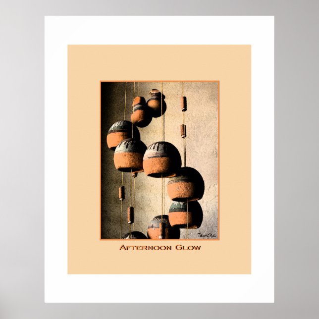 Spiralled Clay Wind Chimes Still Life Poster (Front)