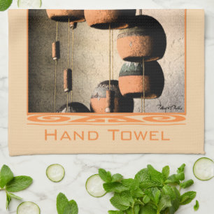 Spiralled Clay Wind Chimes Still Life Tea Towel