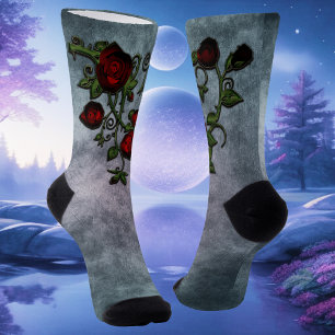 Spiralled Splendour: A Rose Vine Tale Socks