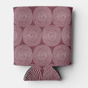 Spiralled Whimsy: Artistic Vintage Composition Can Cooler