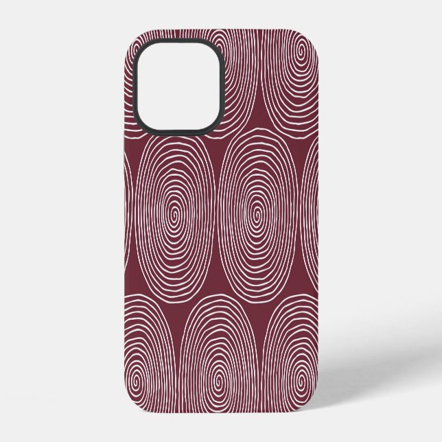 Spiralled Whimsy: Artistic Vintage Composition iPhone Case (Back)