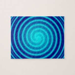 Spiralling Blue Vertigo Jigsaw Puzzle