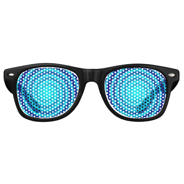 Spiralling Blue Vertigo Retro Sunglasses (Front)