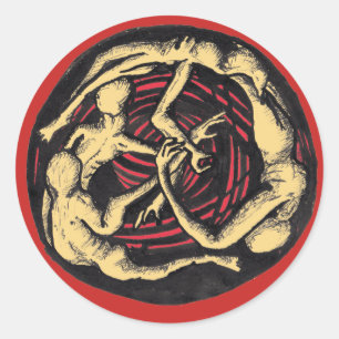 Spiralling Descent Classic Round Sticker