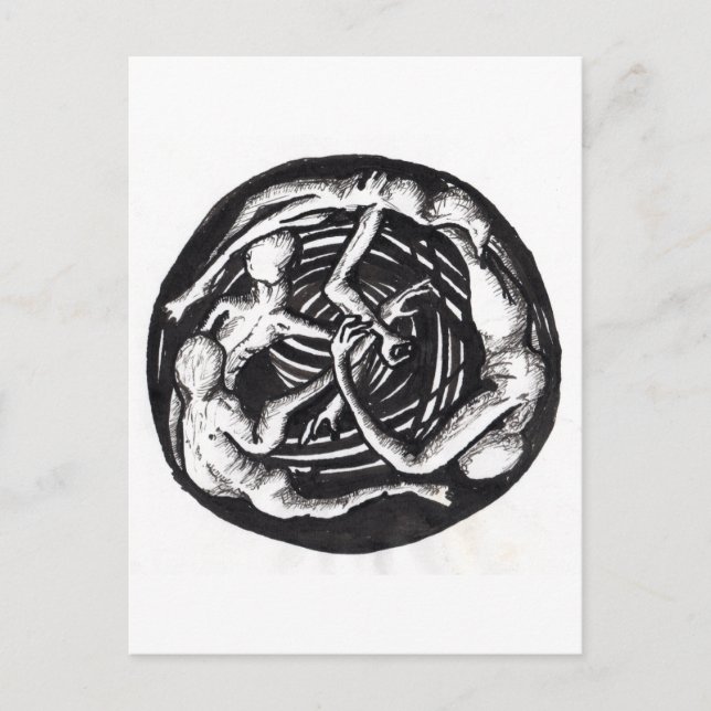 Spiralling Descent Postcard (Front)