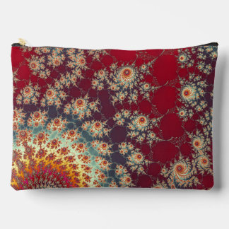 Spiralling Floral Pattern Accessory Pouch