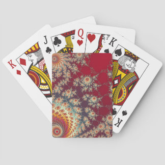 Spiralling Floral Pattern Playing Cards