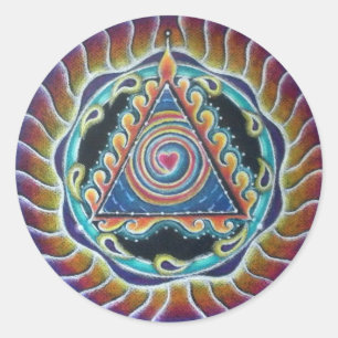 Spiralling Heart Mandala Sticker