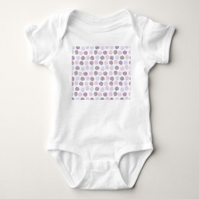Spirals  baby bodysuit (Front)