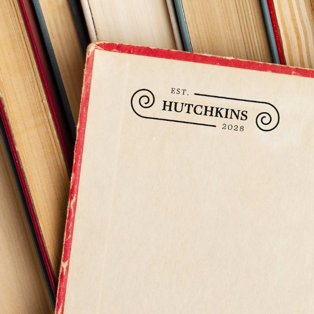 Spirals Family Name Year Established Self-inking Stamp (Creator Uploaded)