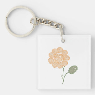Spirals of Life and Bloom Key Ring