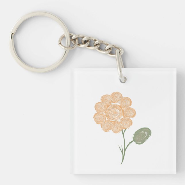 Spirals of Life and Bloom Key Ring (Front)