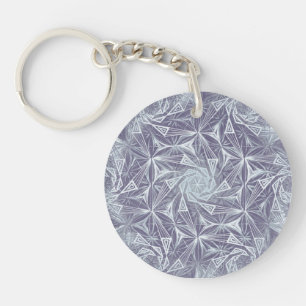 Spirals of Triangles Key Ring