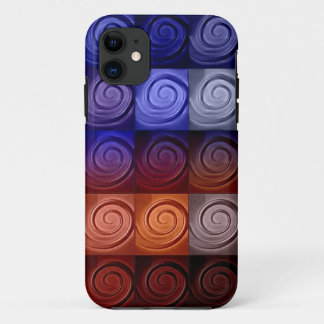Spirals Pattern Art - Squares iPhone 11 Case