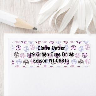 Spirals  return address label