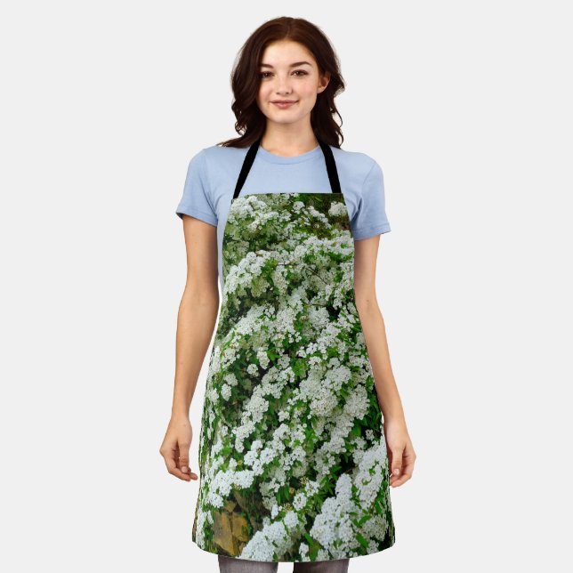 Spirea Arguta All Over Print Apron (Worn)