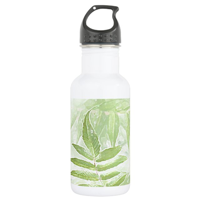 Spirea Leaves - Digital Art 532 Ml Water Bottle (Front)