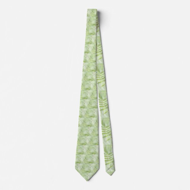 Spirea Leaves - Digital Art Tie (Front)