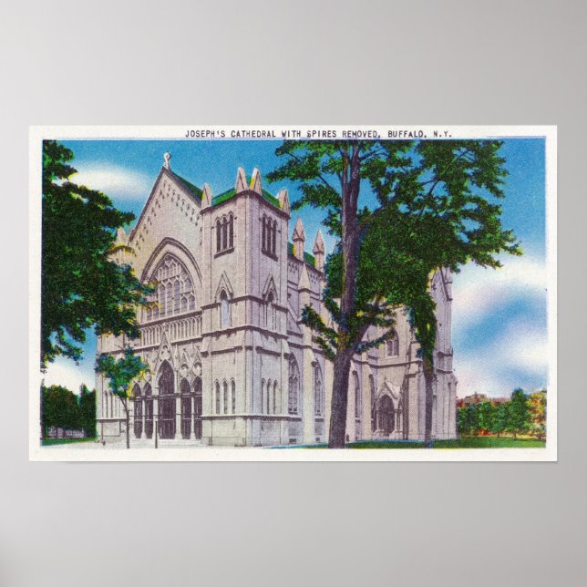 Spireless View of St. Joseph's Cathedral Poster (Front)