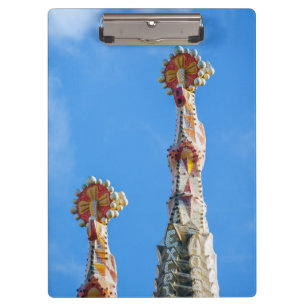 Spires of La Sagrada Familia in Barcelona, Spain Clipboard