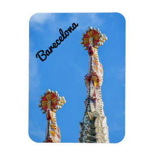 Spires of La Sagrada Familia in Barcelona, Spain Magnet