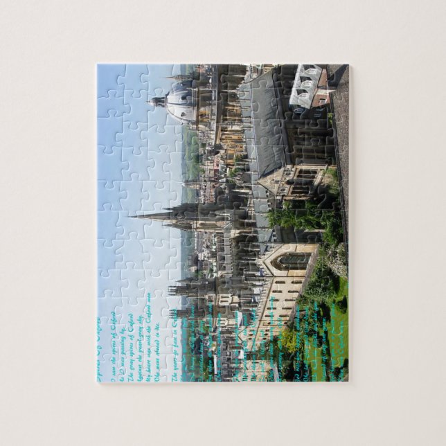 Spires of Oxford poem by: Winifried Mabel Letts Jigsaw Puzzle (Vertical)