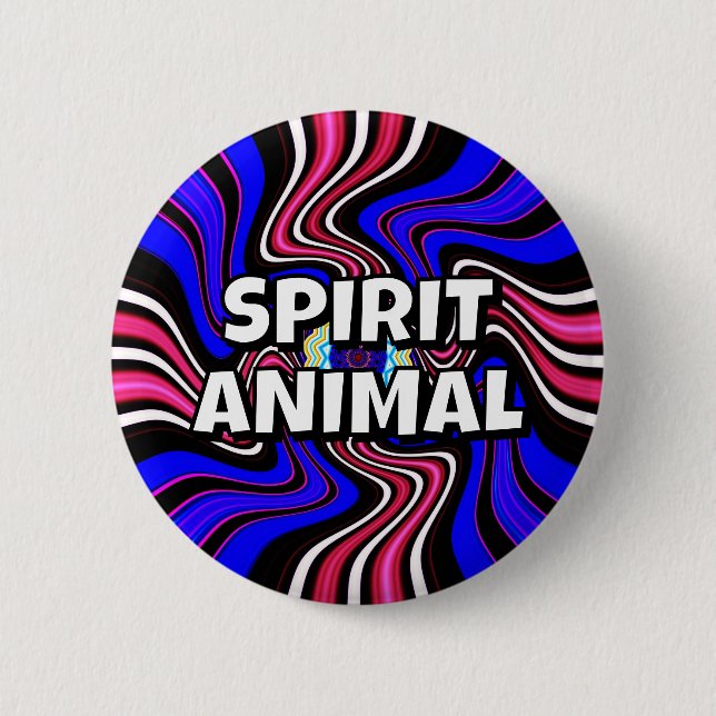 SPIRIT ANIMAL 6 CM ROUND BADGE (Front)