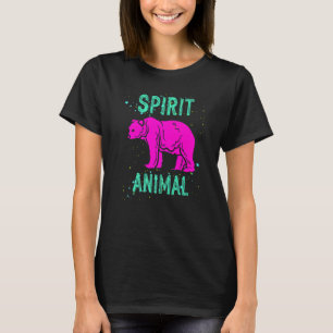 Spirit Animal Bear Comfort Cute Animals Colours T-Shirt