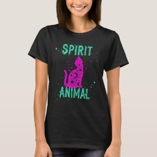 Spirit Animal Cat Celestial Comfort Cute Pink Anim T-Shirt