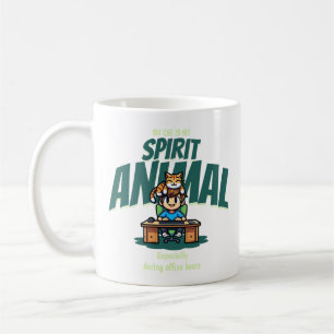 Spirit Animal Cat Cute Funny Art Coffee Mug