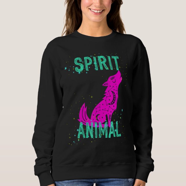 Spirit Animal Celestial Wolf Animals Comfort Cute  Sweatshirt (Front)