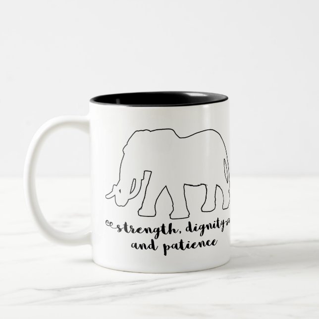 Spirit Animal Elephant Mug | Patience, Dignity (Left)