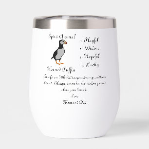Spirit Animal Horned Puffin Standing Cartoon Mason