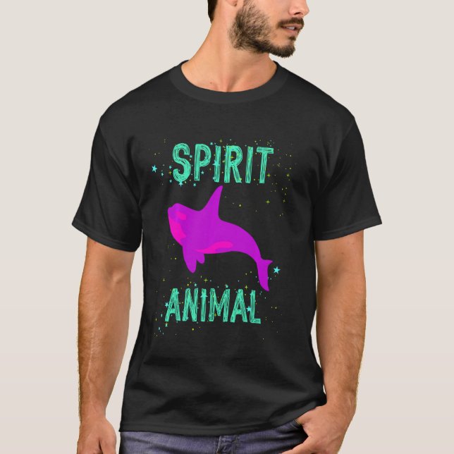 Spirit Animal Orca Whale Lover Animals Comfort Cut T-Shirt (Front)